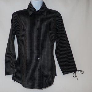 Vintage ANNE FONTAINE /MADE IN PARIS, FRANCE .Woman's SZ: 1(S) LS Blouse.